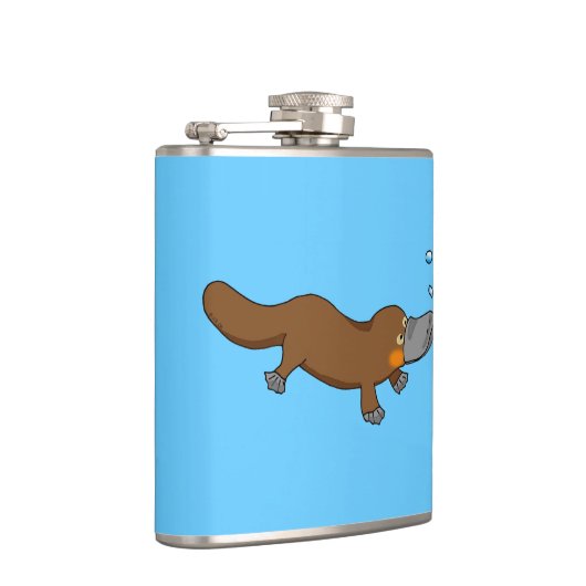 かわいいアヒルによって勘定書を出されるplatypus フラスク (右)