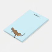 かわいいアヒルによって勘定書を出されるplatypus ポストイット (アングル)