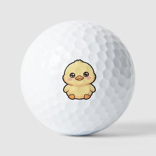 かわいいアヒルのひよこ ゴルフボール (正面)