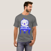 かわいいアヒルのひよこ 鳥 キーボード演奏 Tシャツ (正面フル)
