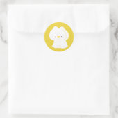 かわいいアヒルのカップル ラウンドシール (バッグ)