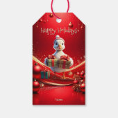 かわいいアヒルのクリスマスギフトタグ ギフトタグ (裏面)
