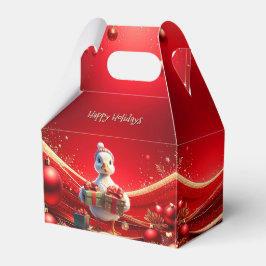 かわいいアヒルのクリスマスホリデーファボックス フェイバーボックス