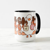 かわいいアヒルのコーヒーやお茶  マグカップ (正面右)