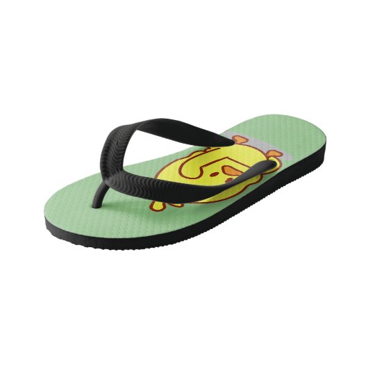 かわいいアヒルのゴムアヒル動物愛好家ギフト キッズビーチサンダル (アングル)