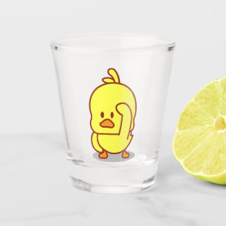 かわいいアヒルのゴムアヒル動物愛好家ギフト ショットグラス