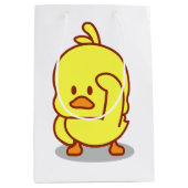 かわいいアヒルのゴムアヒル動物愛好家ギフト ミディアムペーパーバッグ (正面)