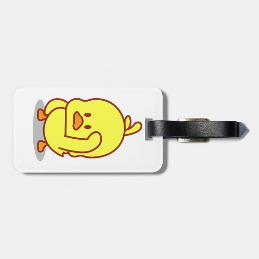 かわいいアヒルのゴムアヒル動物愛好家ギフト ラゲッジタグ (裏面横)