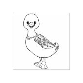 かわいいアヒルのゴム印 ラバースタンプ (インプリント)