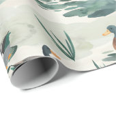 かわいいアヒルのパターン ラッピングペーパー (ロールコーナー)