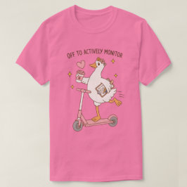 かわいいアヒルのプロフェッショナル スクーター デイリープランナー Tシャツ