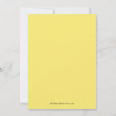 かわいいアヒルのベビーシャワーの招待状 招待状 (裏面)