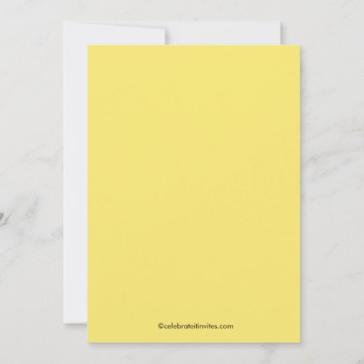 かわいいアヒルのベビーシャワーの招待状 招待状 (裏面)