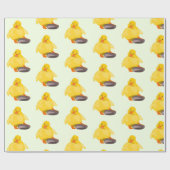 かわいいアヒルのラッピング紙 ラッピングペーパー (フラット)