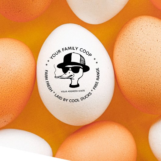 かわいいアヒルの卵スタンプ ラバースタンプ