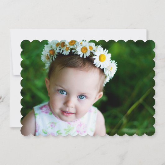 かわいいアヒルの女の赤ちゃんの第1誕生会の招待 招待状 (裏面)