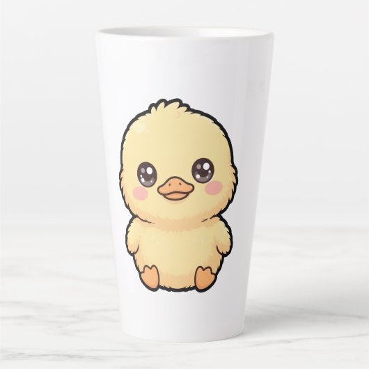かわいいアヒルの子ラテマグ カフェラテマグ (正面)