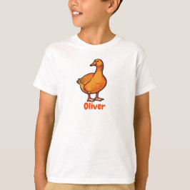 かわいいアヒルの子供用Tシャツ - オレンジ Tシャツ