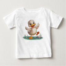 かわいいアヒルの子供用Tシャツ