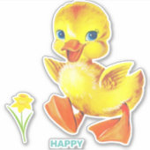 かわいいアヒルの子 シール (正面)