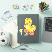 かわいいアヒルの子 シール (iPadカバー)