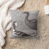 かわいいアヒルの白黒アクセントの装飾用クッション クッション (ブランケット)