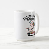 かわいいアヒルの看護学生 Future Nurse In Training コーヒーマグカップ (正面右)
