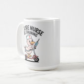 かわいいアヒルの看護学生 Future Nurse In Training コーヒーマグカップ (正面左)