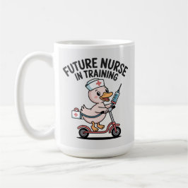 かわいいアヒルの看護学生 Future Nurse In Training コーヒーマグカップ
