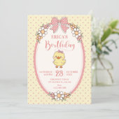 かわいいアヒルの誕生日 招待状 (スタンド正面)