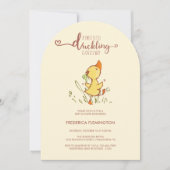かわいいアヒルの赤ちゃんシャワー 招待状 (正面)