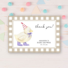 かわいいアヒルの赤ちゃん感謝していシャワーあなた サンキューカード