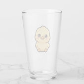 かわいいアヒルの雛ガラスのタンブラーカップ タンブラーグラス (裏面)