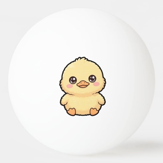 かわいいアヒルの雛 卓球ボール (正面)