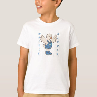 かわいいアヒルのTシャツ そろそろと歩く Tシャツ