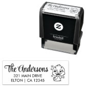 かわいいアヒルをパーソナライズ セルフインキングスタンプ (インサイチュ)