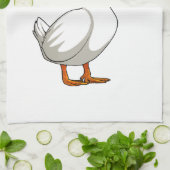 かわいいアヒルデザインメンズ水鳥バードペットアヒル恋人 キッチンタオル (折り畳み)