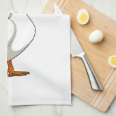 かわいいアヒルデザインメンズ水鳥バードペットアヒル恋人 キッチンタオル (四つ折り)