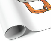 かわいいアヒルデザインメンズ水鳥バードペットアヒル恋人 ラッピングペーパー (ロールコーナー)