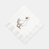 かわいいアヒルデザインメンズ水鳥バードペットアヒル恋人 縁ありランチョンナプキン (角)