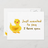 かわいいアヒル付きポストカード ポストカード (正面/裏面)