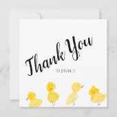 かわいいアヒル手の水色ベビーシャワーありがとう (正面)