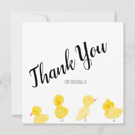 かわいいアヒル手の水色ベビーシャワーありがとう (正面)