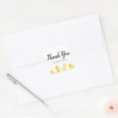 かわいいアヒル手の水色ベビーシャワーありがとう スクエアシール (封筒)