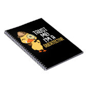 かわいいアヒル探偵動物のユーモアあひろ恋人 ノートブック (右側)