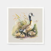 かわいいアヒル湖の家のキャビンパーティー スタンダードカクテルナプキン (正面)