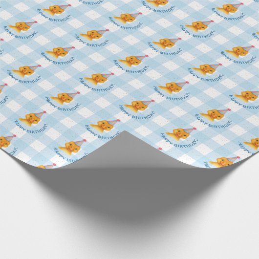 かわいいアヒル誕生日パーティラッピング紙 ラッピングペーパー (角)