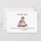 かわいいアヒル赤ちゃんシャワーサンキューカード サンキューカード (正面)
