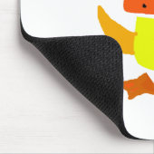 かわいいアヒル身に着けているガラスの芸術 マウスパッド (コーナー)