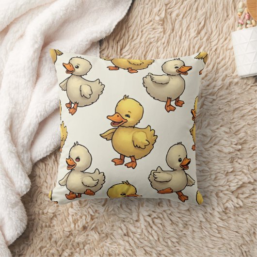 かわいいアヒル クッション (ブランケット)